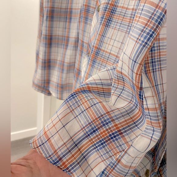 Vintage 1970-80s Landlubber Plaid Bullet Snaps Western Shirt - Picture 5 of 7